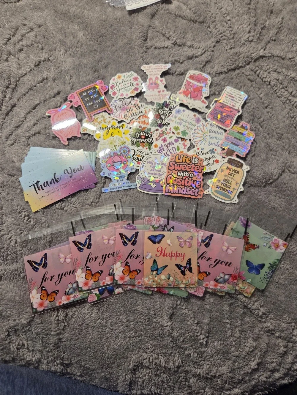 Thank You Resellers Bundle, Cards, Bags & Inspirational Stickers, New #1